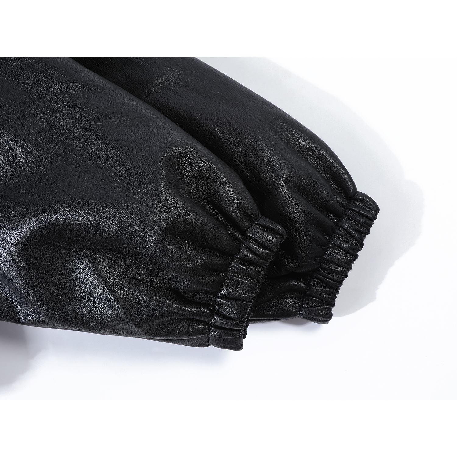 Chalisa Qara Yuyulmayan PU Dəri Ağ Ördək Aşağı Gödəkçə Qadın Qış İsti Palto Qalın Boş Dəri Gödəkçə