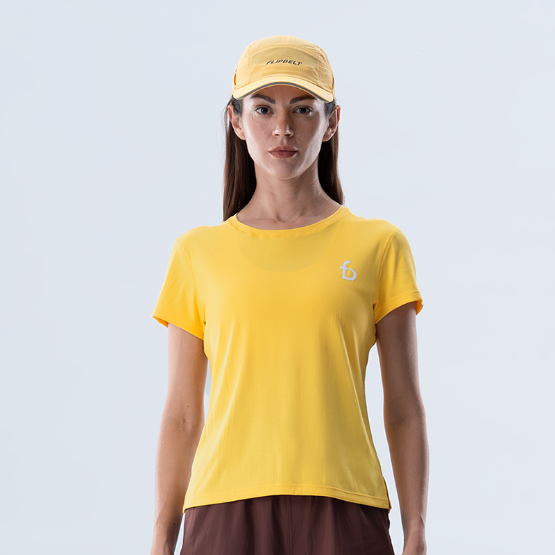 Febit "Yüngül Qısa Sleeve 4.0" Kişi və Qadın Marafonu Qaçış Məşq İdman Nəfəs alan Tez Quruyan Gümüş İon T-shirt