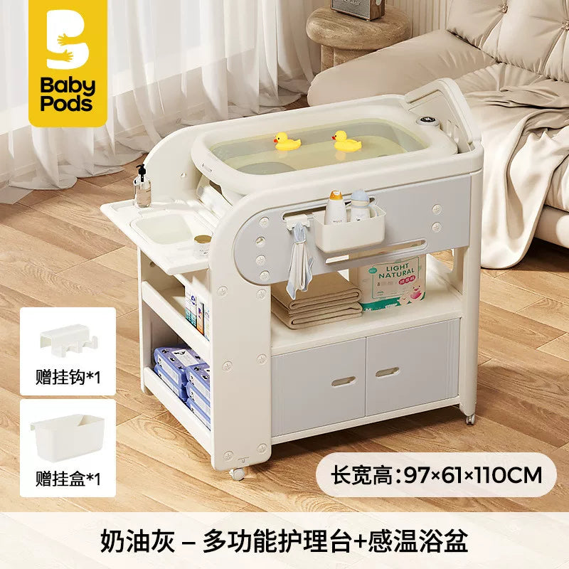 babypods uşaq bezi stolu körpə baxım masası yeni doğulmuş çarpayı çoxfunksiyalı mobil uşaq bez dəyişdirən uşaq çimərlik stolu