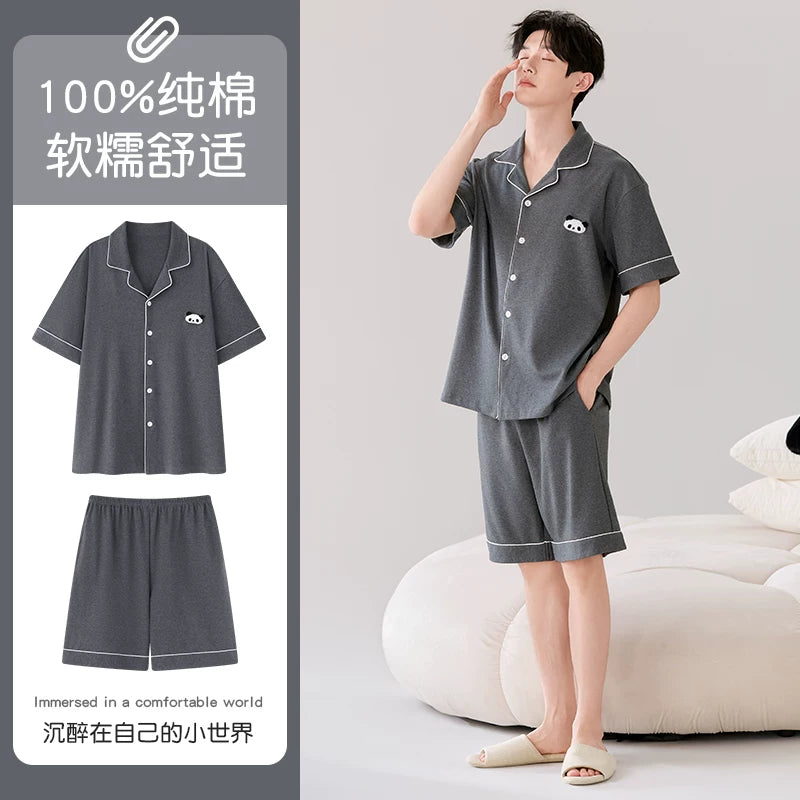 Urban Beauty Pijama Kişilər üçün Saf Pambıq Yaz və Payız 26 Yeni Geyinilə bilən Uzunqol Ev Geyimləri Qadınlar üçün Qısaqol Kostyumlar