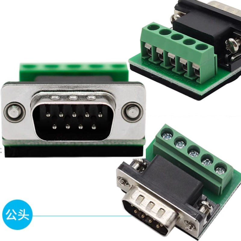 RS232/RS485/RS422/TTL terminal bloku DB9 qadın/kişi terminalı qaynaqsız terminal portu