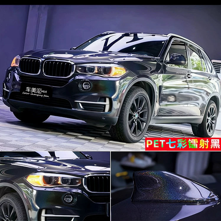 Pethuayue Pudra Rəng Dəyişən Film Tam Avtomobil Qapağı Fantaziya Vulkanik Kül Avtomobil Filmi Rəng Dəyişən Parlaq Qara Tpu Görünməz Avtomobil Filmi