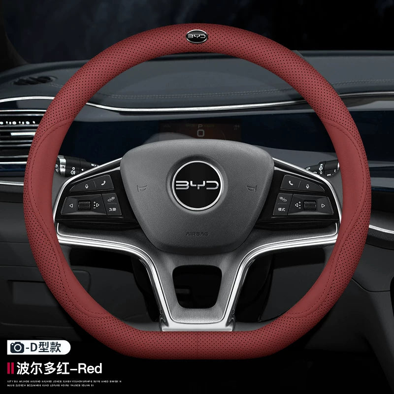 2025 BYD Yuan PLUS orijinal dəri sükan örtüyü, 2021/2023/2024 Yuan PRO sükan örtüyü dekorativ aksesuarlar