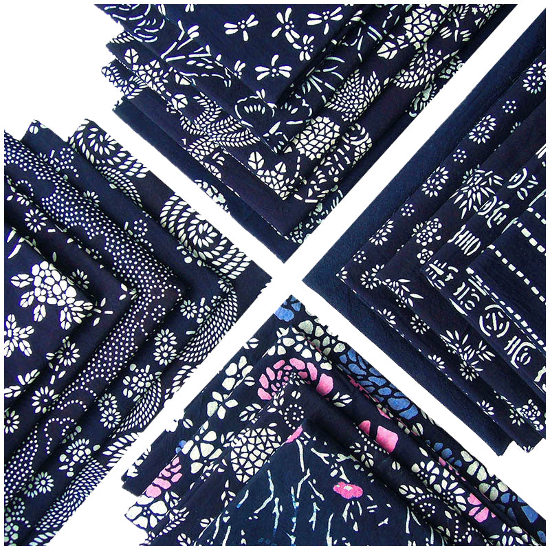 Wuzhen mavi çap parça əl istehsalı təmiz pambıq batik uşaq bağçası mavi çiçək mavi və ağ parça Çin etnik üslubunda süfrə pərdəsi