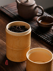 Bambuk Mingtang möhürlənmiş çay qutusu, təbii çay qutusu, böyük bambuk boru, oyma oyanan çay çəlləyin, bambuk çay qutusu