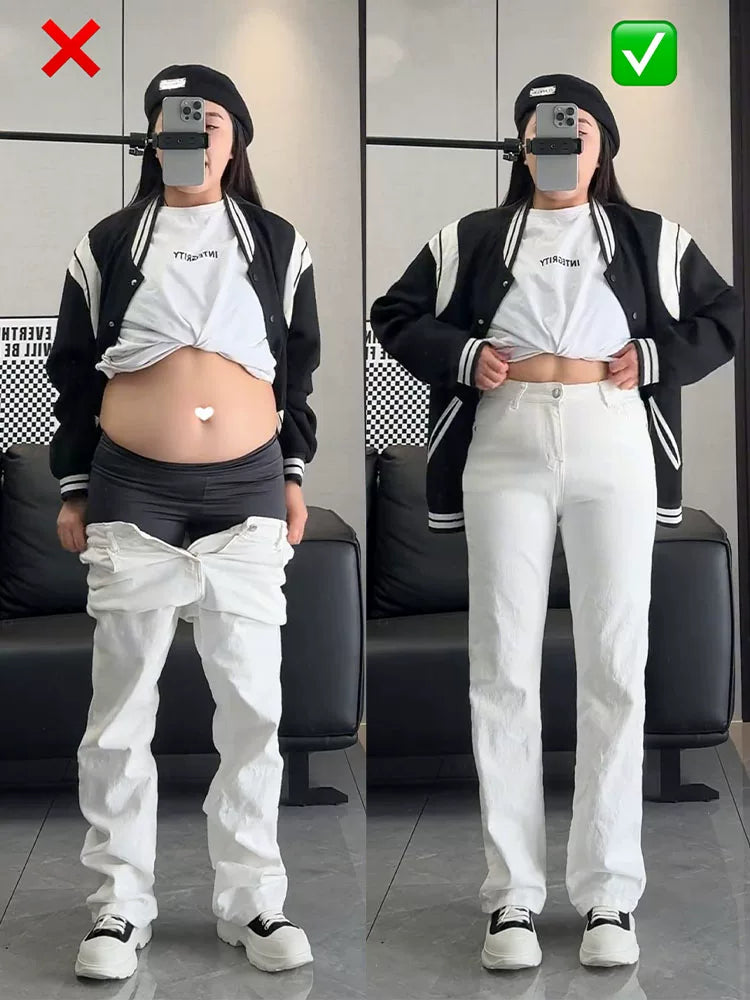 Qadınlar üçün armud formalı, incə, düz ayaqlı cins şalvar, yeni payız modası, böyük ölçü, yüksək belli, arıqladıcı, qara şalvar, əlavə uzun.