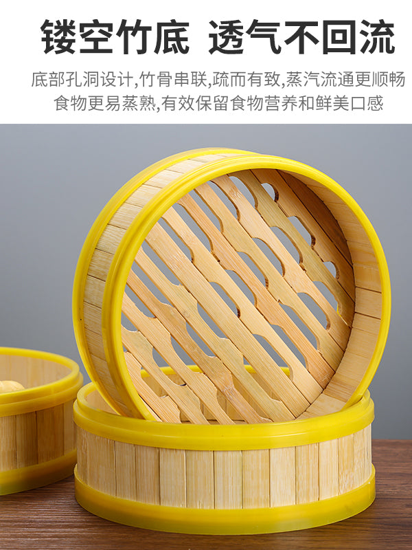 Xiaolongbao Shaxian köftesi məişət plastik bambuk buxarda satılan Kanton tipli səhər çayı Honq Konq tipli dim sum qəfəsli düyü