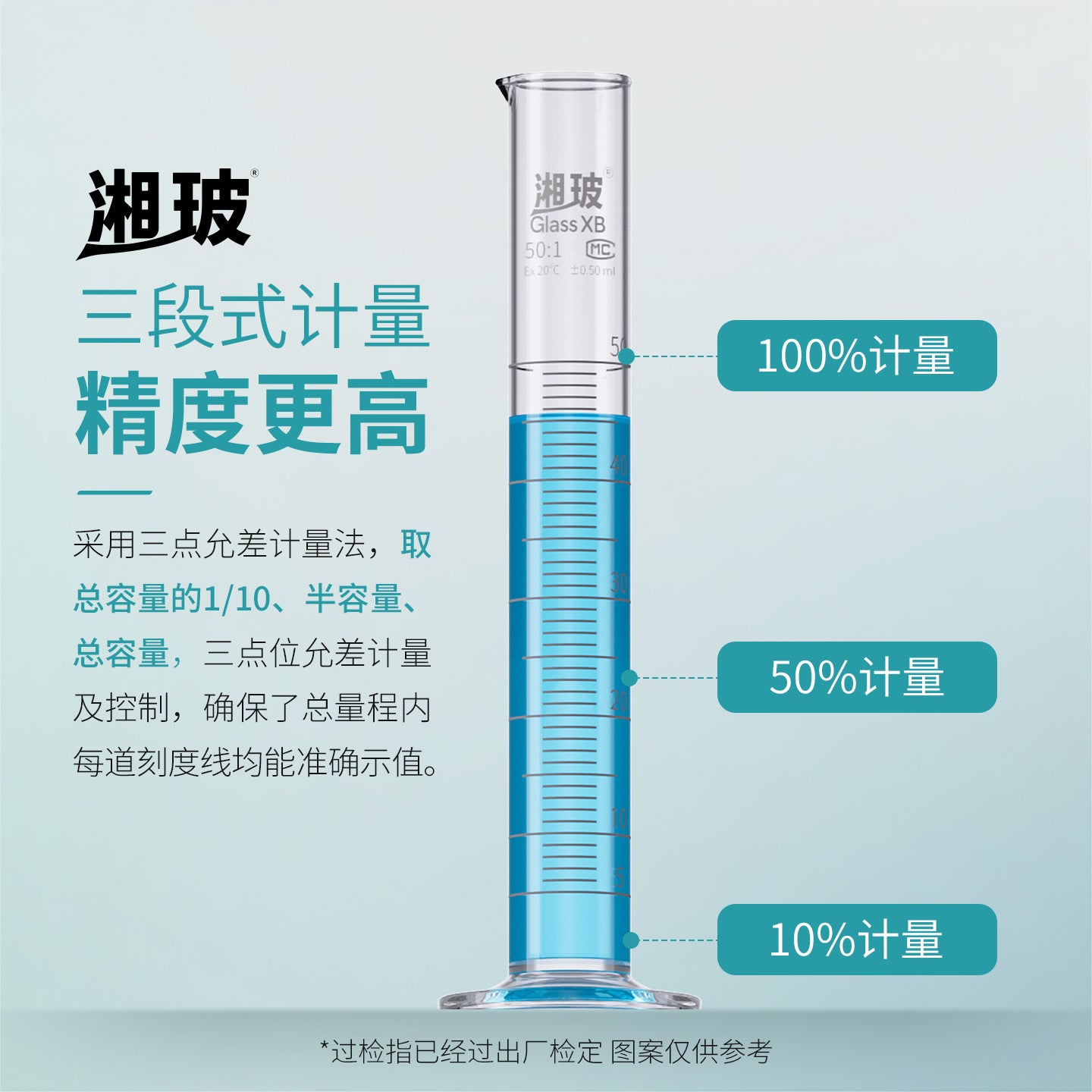 Xiangbo şüşə ölçmə silindri yüksək dəqiqlikli laboratoriya yüksək borosilikat şüşə tıxac ölçmə silindri kimyəvi eksperimental avadanlıq 10 50 100 ml 250 500 1000mLA dərəcəli yoxlama ölçmə silindri