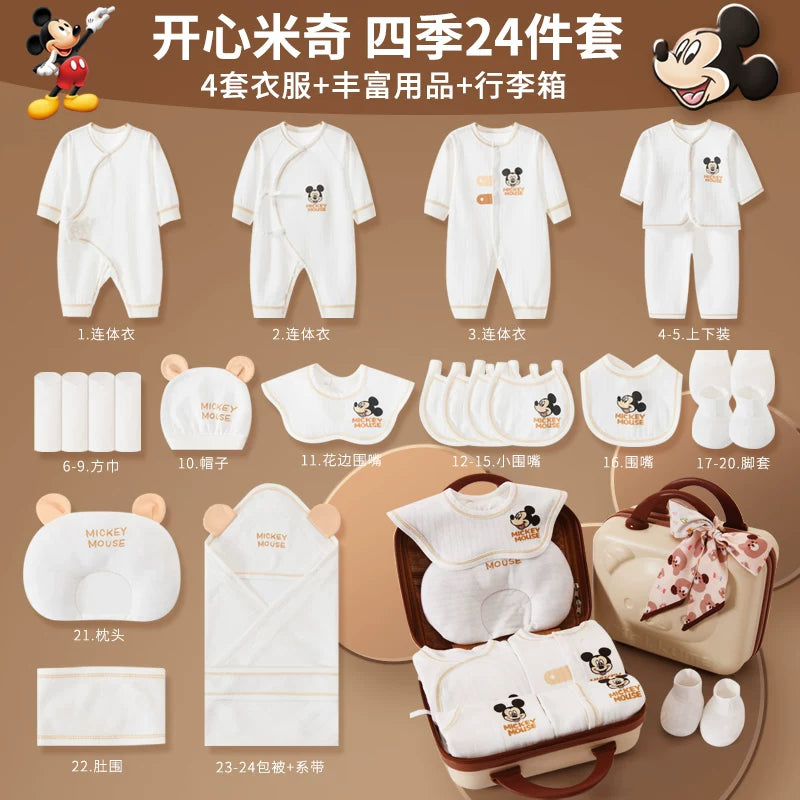 Disney Yenidoğulmuş Körpə Geyimləri Hədiyyə Dəsti - Yenidoğulmuşlar, Bir Aylıq Bayram və Yüksək Səviyyəli Hədiyyə üçün İdealdır