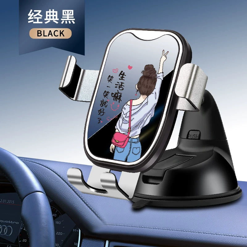2024 New Car Phone Holder, Universal Suction Cup Navigation Mount, Gravity Controlled Phone Holder