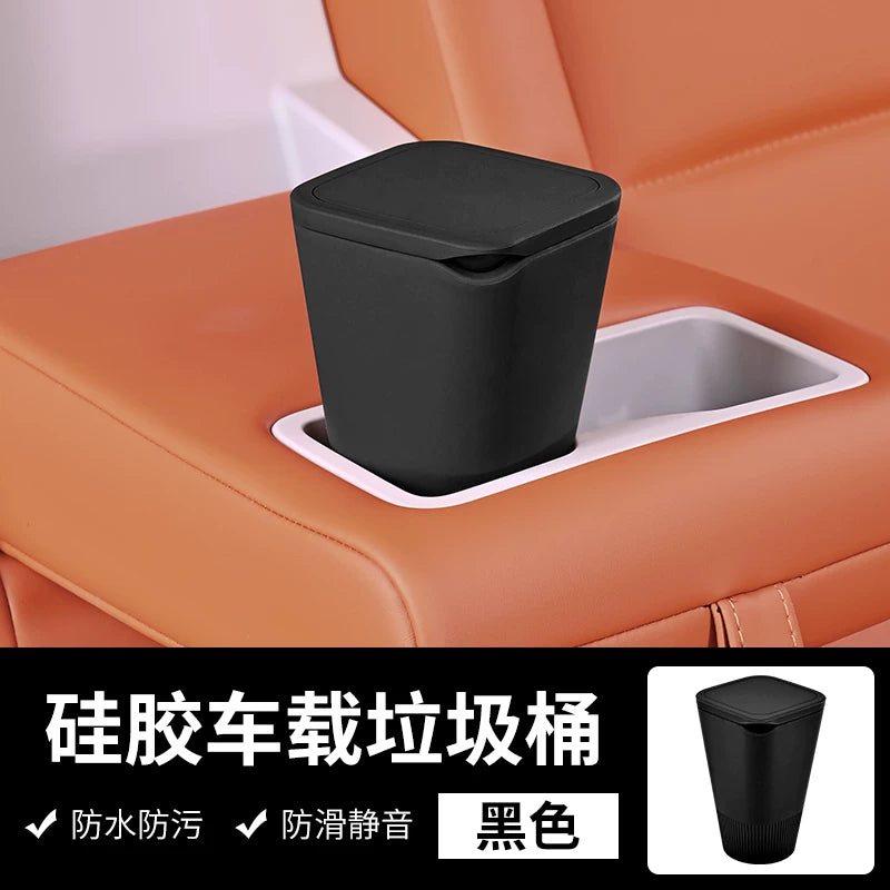 Car silicone trash can, car door storage box, multi-functional car front and back seat storage box.
