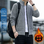 2025 Payız/Qış Yeni Kişi Trikotaj Gödəkçəsi, Yun astarlı, Qalın, Gündəlik, Çoxfunksiyalı, Dik Yaxalı Kardiqan Sviter