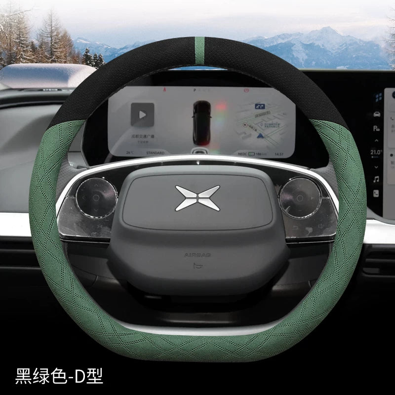 2023 XPeng G6 Steering Wheel Cover, Ultra Thin Suede Leather, Specially Designed for P7i, G9, P5, G3 and P7 Car Steering Wheel Covers, Winter Use