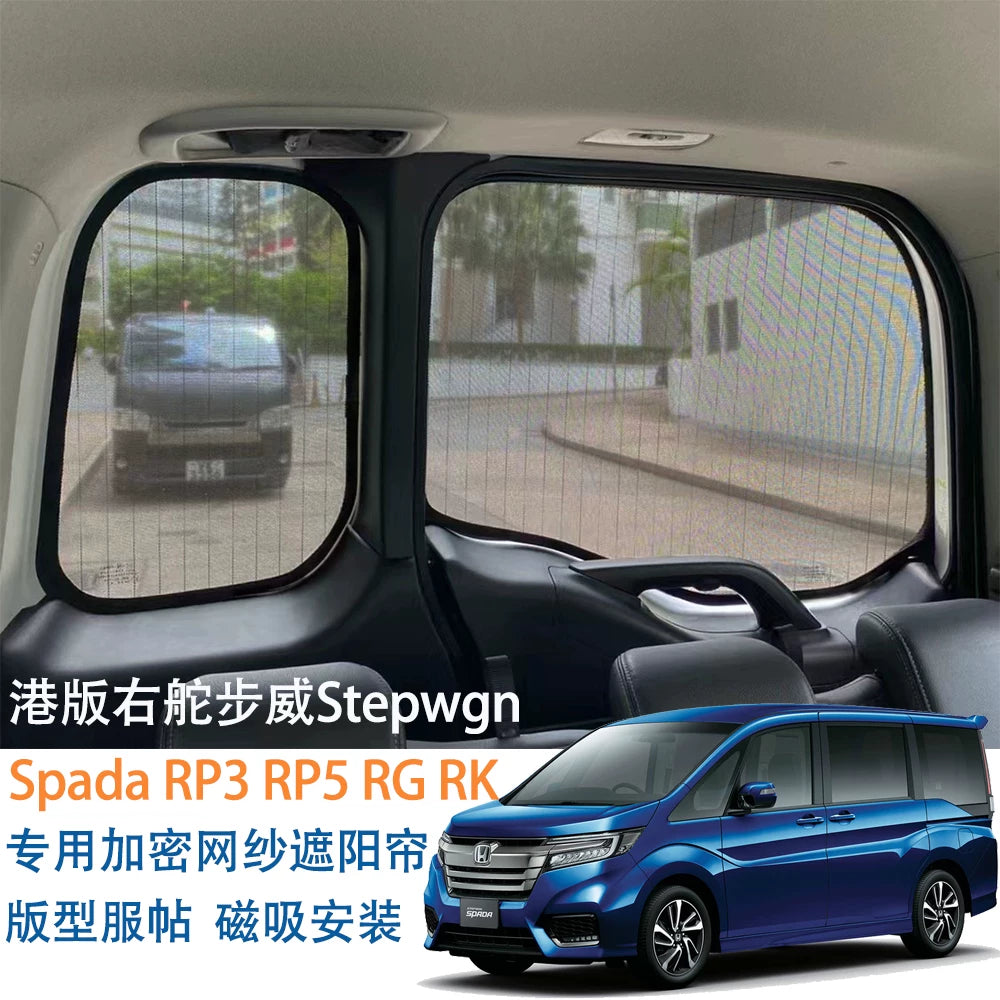 Maqnit günəşdən qoruyan Honda Stepwgn Spada RP3/5 RG RK avtomobil pəncərəsi üçün günəşdən qoruyucu örtüklə uyğundur