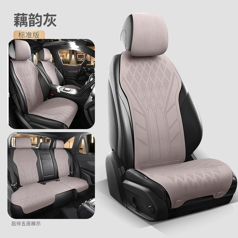 2025 Avtomobil Oturacaq Yastığı Bütün Mövsüm Universal Oturacaq Yastığı Zamşa Qış İstilik Oturacaq örtüyü Kiçik Bel Süet Yarım Ətraflı