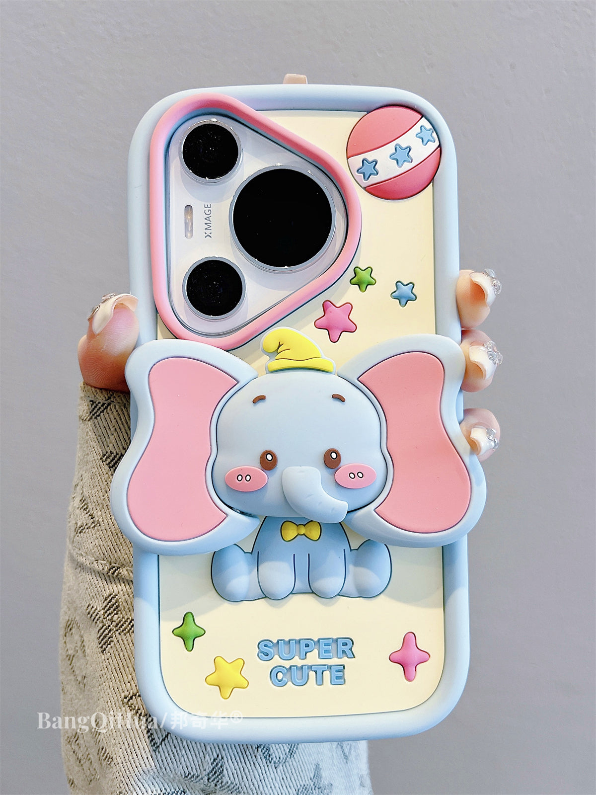 Huawei pura70pro+ üçün uyğundur yeni mobil telefon qutusu 70Ultra üçölçülü cizgi filmi Dumbo mate80pro silikon qutu mate60/70pro sevimli pura80pro əyləncəli P60 internet ünlü