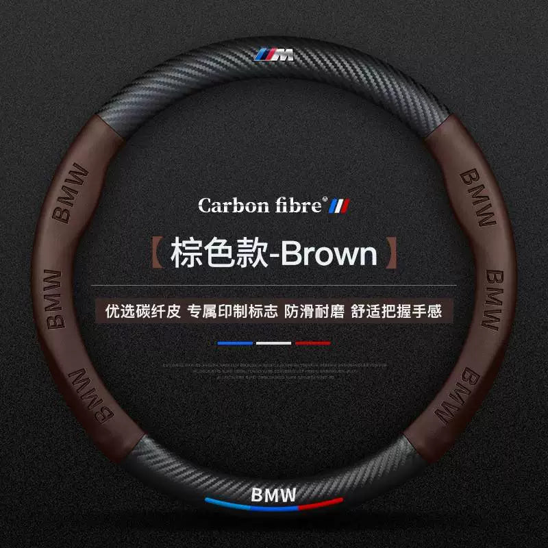 BMW 3 Seriyası, 5 Seriyası, 4 Seriyası, 7 Seriyası, x1, x3, x4, x5, x6, x7 modelləri üçün karbon lifli sükan örtüyü, orijinal dəri sükan örtüyü