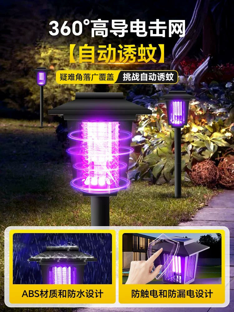 Günəş sivrisinek öldürücü lampa Açıq bağ bağçası həşəratları öldürən lampa açıq havada milçək öldürən sehrli cihaz 2026 yeni ağcaqanadlara qarşı kovucu lampa
