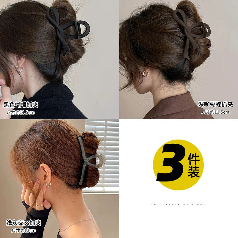 Qadın Saç Qısqacı 2025 Yeni Yüksək Uclu Buzlu Köpəkbalığı Qısqacı Başın Arxasındakı Qalın Saçlar üçün Əlavə Böyük Ölçülü Saç Qısqacı