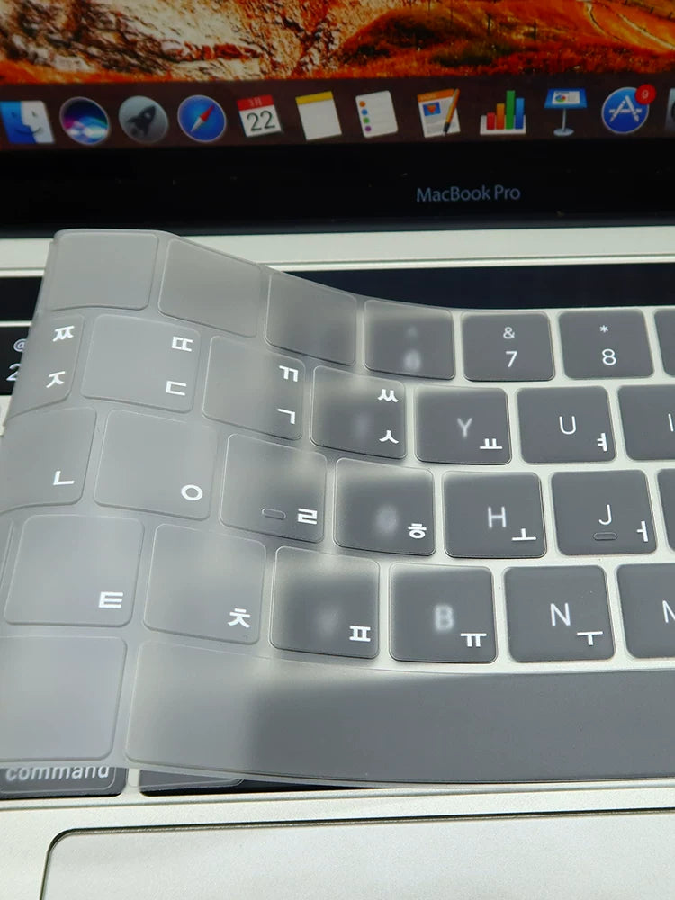 Mac üçün uyğundur Apple Macbook12/air13/pro/13.3/14/14/15/16 düymlük Koreya klaviatura filmi şəffaf