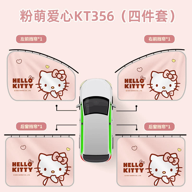 Kitty car window sunshade, car sunshade, rail type baby and toddler privacy curtain, new style for women.