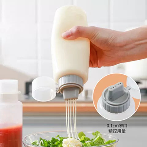 Mətbəx üçün sıxılmış sous şüşəsi kommersiya salatı pomidor mürəbbəsi bal plastik ucu sıxmaq üçün ədviyyat yağ qabı material saxlama qutusu
