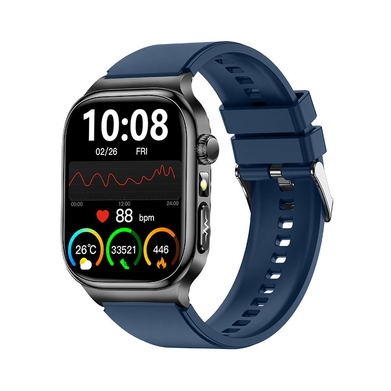 Ağıllı qan şəkəri saatı, qan təzyiqi qolbağı, Bluetooth zəngi, qan lipidləri, sidik turşusu, ürək dərəcəsi, qan oksigeninə nəzarət, EKQ, bədən istiliyi, əhval-ruhiyyə