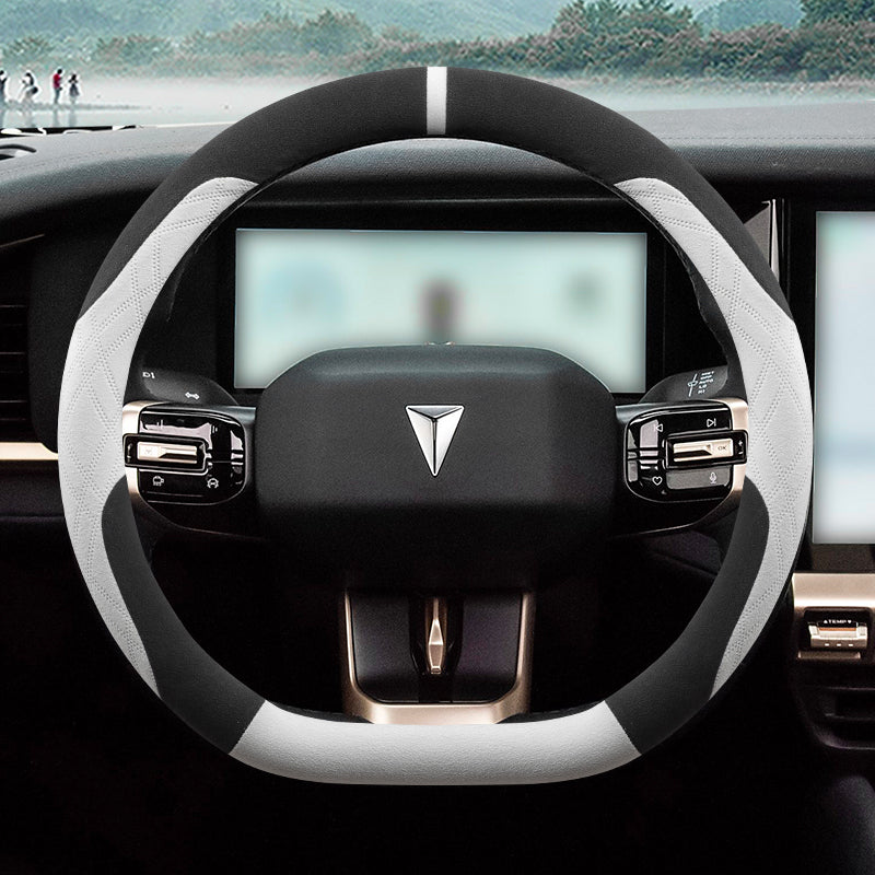 2024/2025 Changan G318 Tünd Mavi Sükan Üzlüyü, Ultra nazik Zamşa, Sürüşməyən, Tər udma qabiliyyətinə malik, Qış İstifadəsi üçün uyğundur