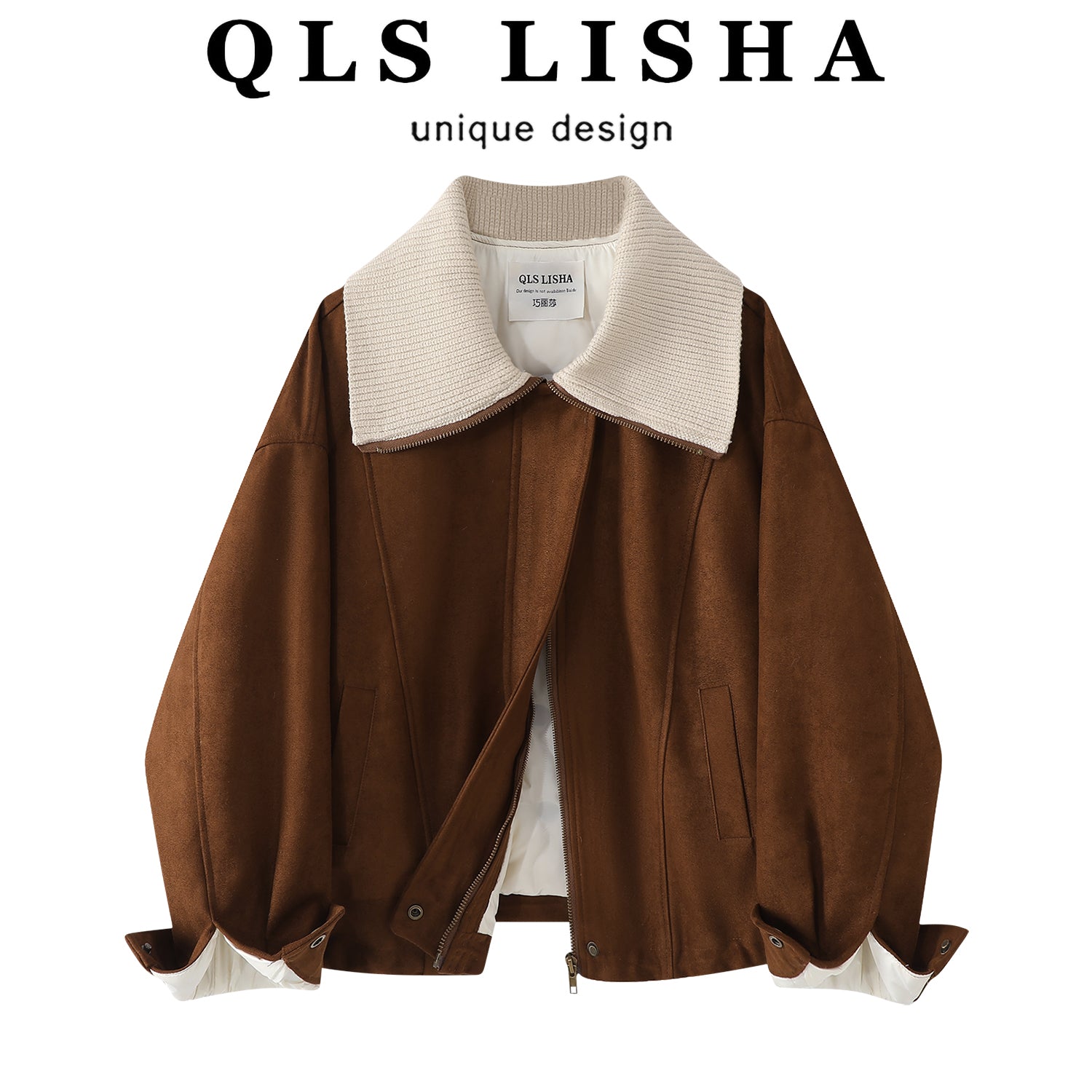 Cholisa-dan çox şirin qış paltosu, yüngül aşağı gödəkçə, qadın toxunma yamaq dizaynı, qalın və isti top