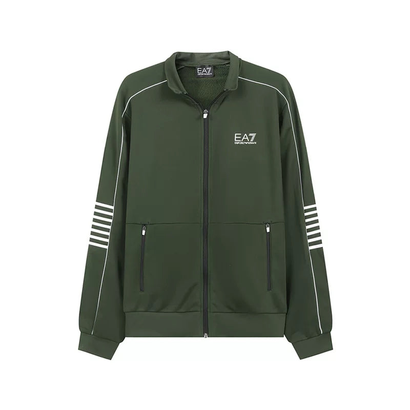 Yeni Armani EA7 Kişilər üçün Fermuarlı Yaxalıqlı Sweatshirt/İdman Kardiqanı 6RPM07 PJ16Z