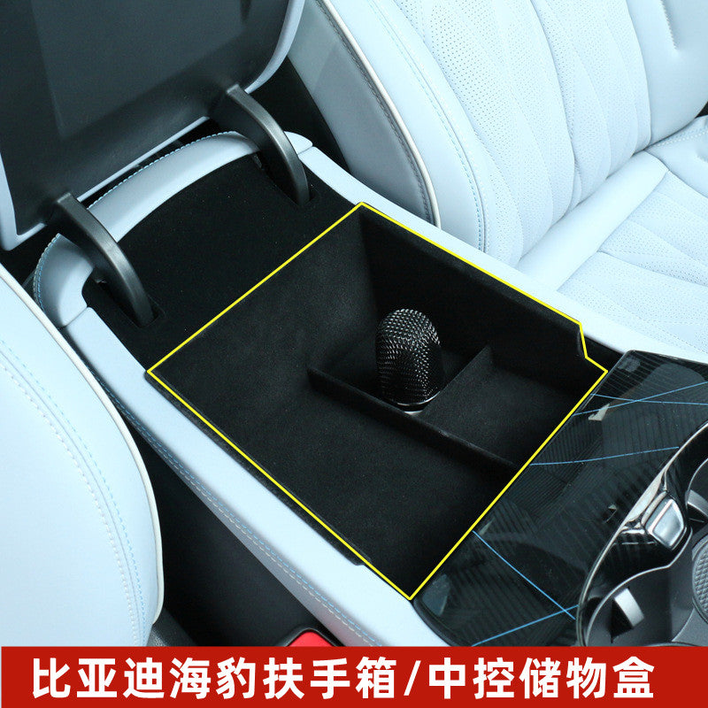BYD Seal EV mərkəzi qoltuqaltı saxlama qutusu, mərkəzi idarəetmə modifikasiyası saxlama qutusu və arakəsmə üçün uyğundur.