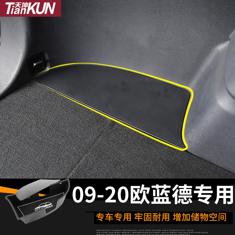 Yan saxlama qutuları, alət qutuları və baqaj üçün saxlama bölmələri, eləcə də 5/7 oturacaqlı modifikasiyaları olan 2016-2022 Outlander.