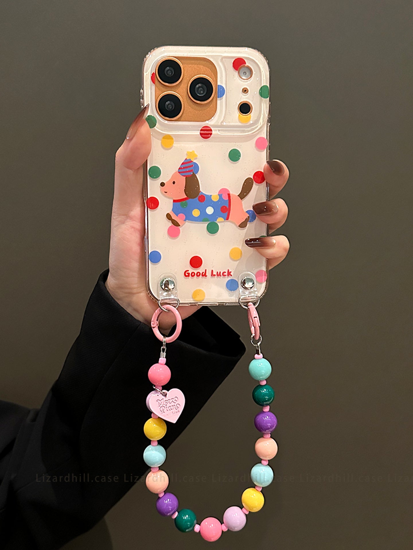 lizardhill sevimli dachshund Apple 17promax mobil telefon qutusu üçün uyğundur yeni iphone16pro kişilər və qadınlar 15pro çarpaz kəmər lanyard 14pro hər şey daxil anti-düşmə 13 niş