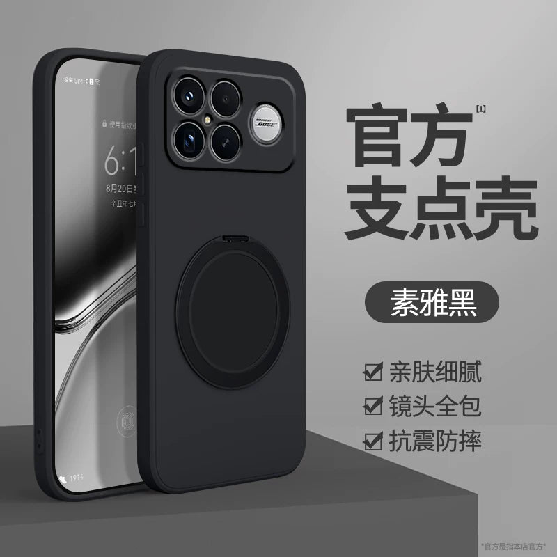 Redmi K90 mobil telefon qutusu üçün uyğundur RedmiK90ProMax dayaq qutusu stendli qoruyucu örtük Redmi Xiaomi yeni lens hər şey daxil olmaqla, düşmə əleyhinə Pro kişi və qadın Max silikon seriyalı xüsusi çanta
