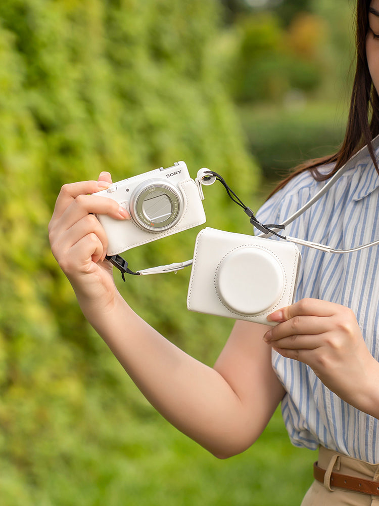 Sony ZV1M2 kamera çantası üçün uyğundur zv1 mikro tək ZV1F qoruyucu qabıq ikinci nəsil əsas dəri çanta lanyard aksesuarları portativ