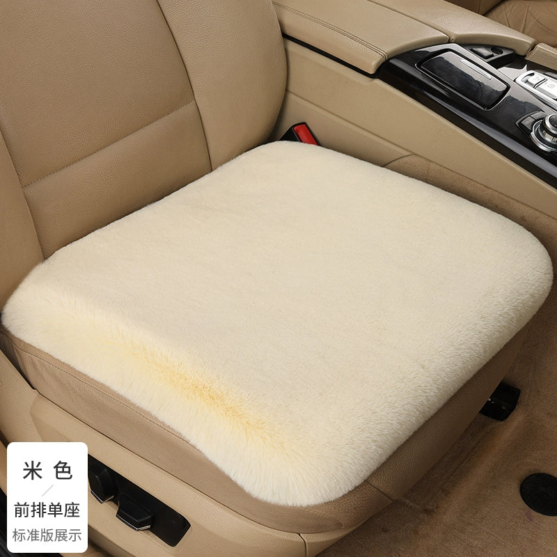 Avtomobil Oturacaq Yastığı Qış Doldurulmuş İstilik Texniki Qalınlaşmış Tək Oturacaq Arxa Sıra Sürüşməyən Tək Parça Üç Parçalı Dəst Neytral Yün Yastıq Dovşan Xəzi İmitasiya