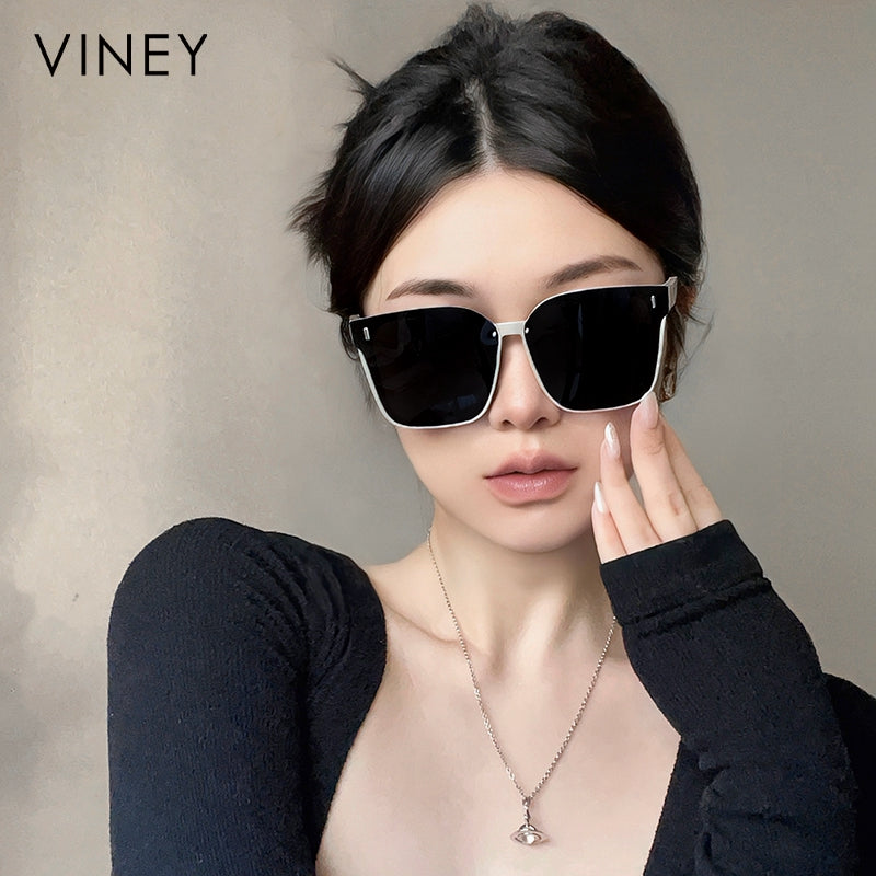 Viney Günəş Eynəyi Qadın 2026 Yeni Yay Günəş Eynəyi Retro Böyük Çərçivə Polarizasiyalı Anti-UV İnternet Məşhur Eynək