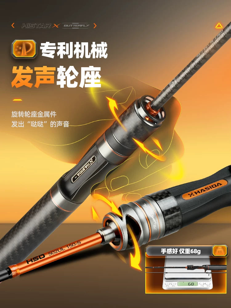 Hasda Butterfly Micro Rod Möhkəm Çubuq Yüngül UL Luya Çubuğu Super Yumşaq Ejeksiyon At Ağız Çubuğu İplik Təkər Dəsti