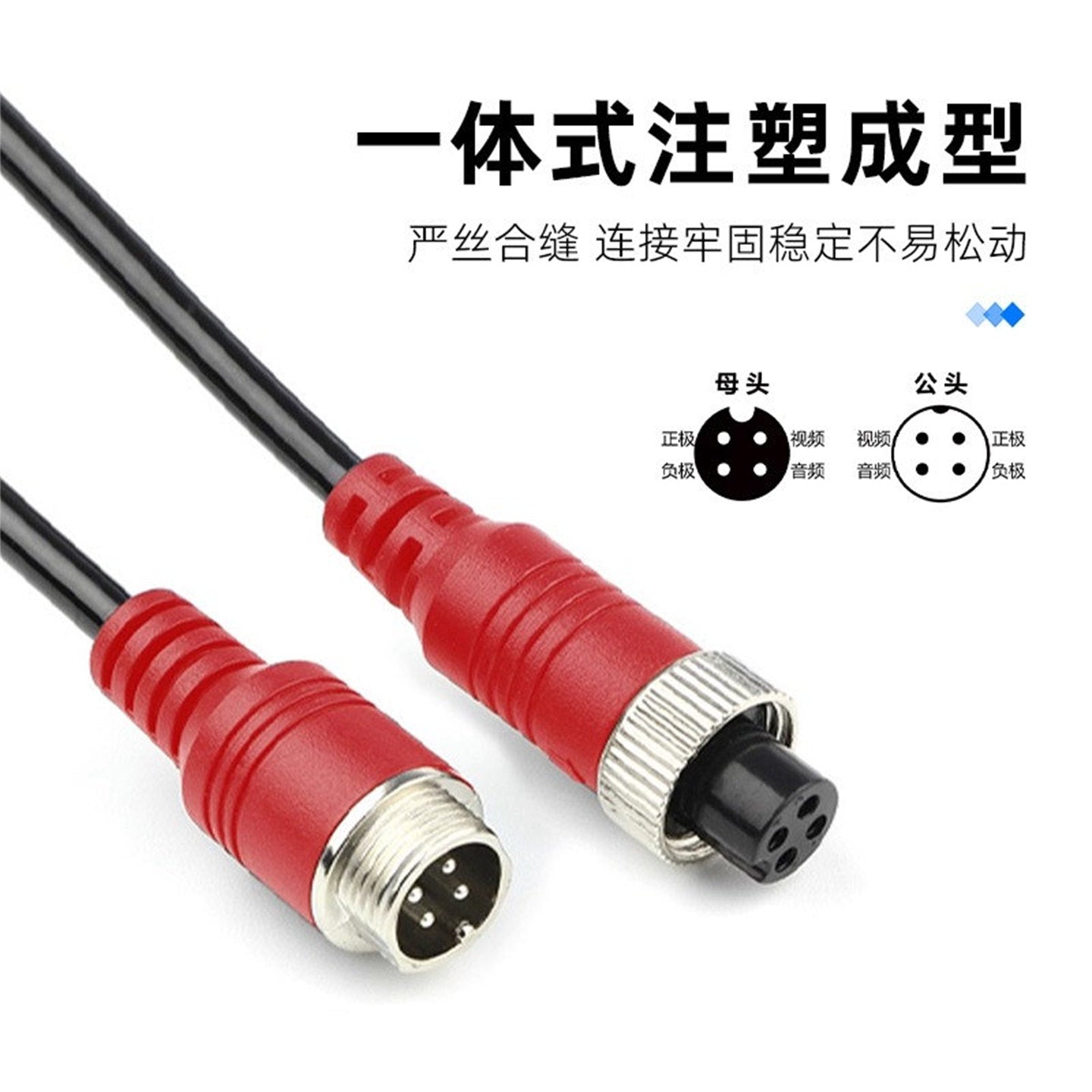 Yük Vasitəsinə Quraşdırılmış 4 Nüvəli Aviasiya Dörd Yönlü Müşahidə Treyleri Geri Dönən Şəkil Kamerası Video Kabel Antifriz Hörmə İpliyi