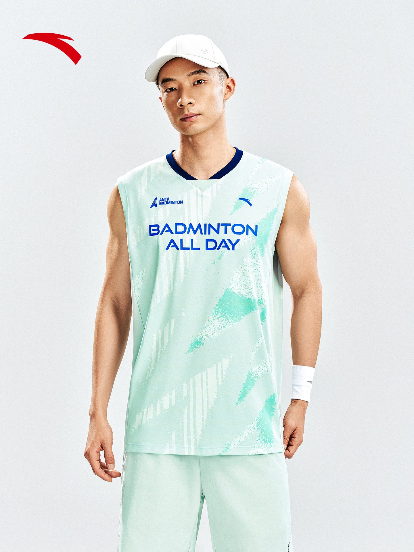 Anta Tingyin Badminton jileti丨Tez quruyan İdman Jileti Kişi Yeni Qolsuz T-shirt Nəfəs alan məşq üstü