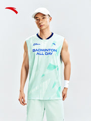 Anta Tingyin Badminton jileti丨Tez quruyan İdman Jileti Kişi Yeni Qolsuz T-shirt Nəfəs alan məşq üstü