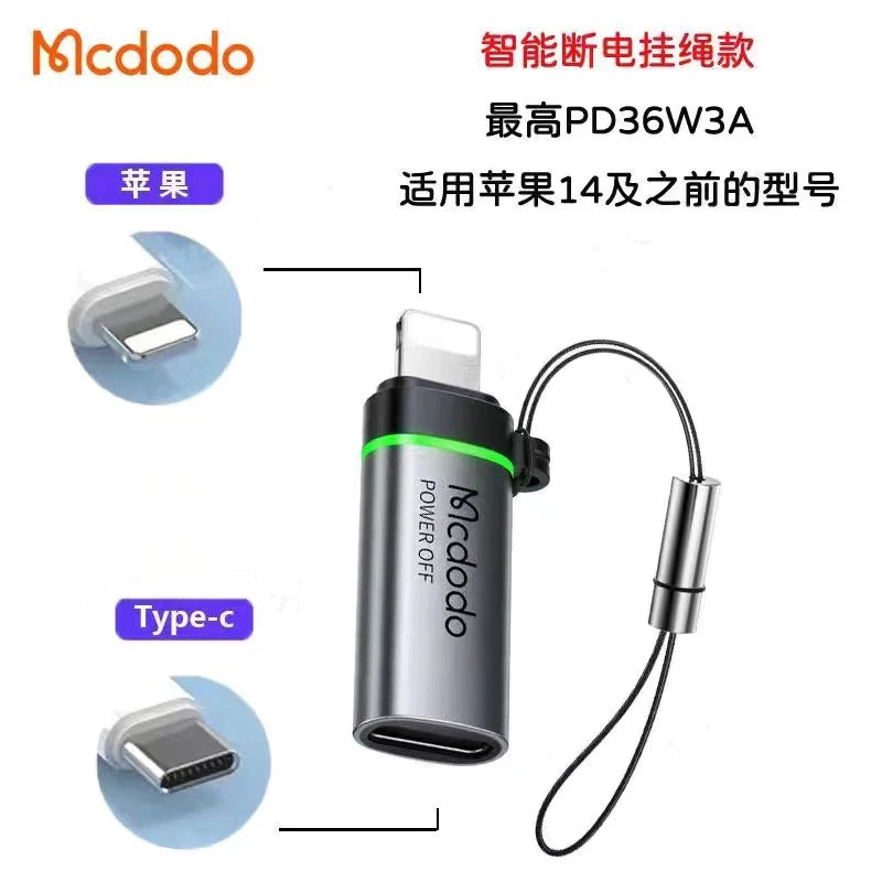 Maiduoduo adapteri Lightning to Typec məlumat kabeli üçün mobil telefon planşetini dolduran ikisi birdə çevirici