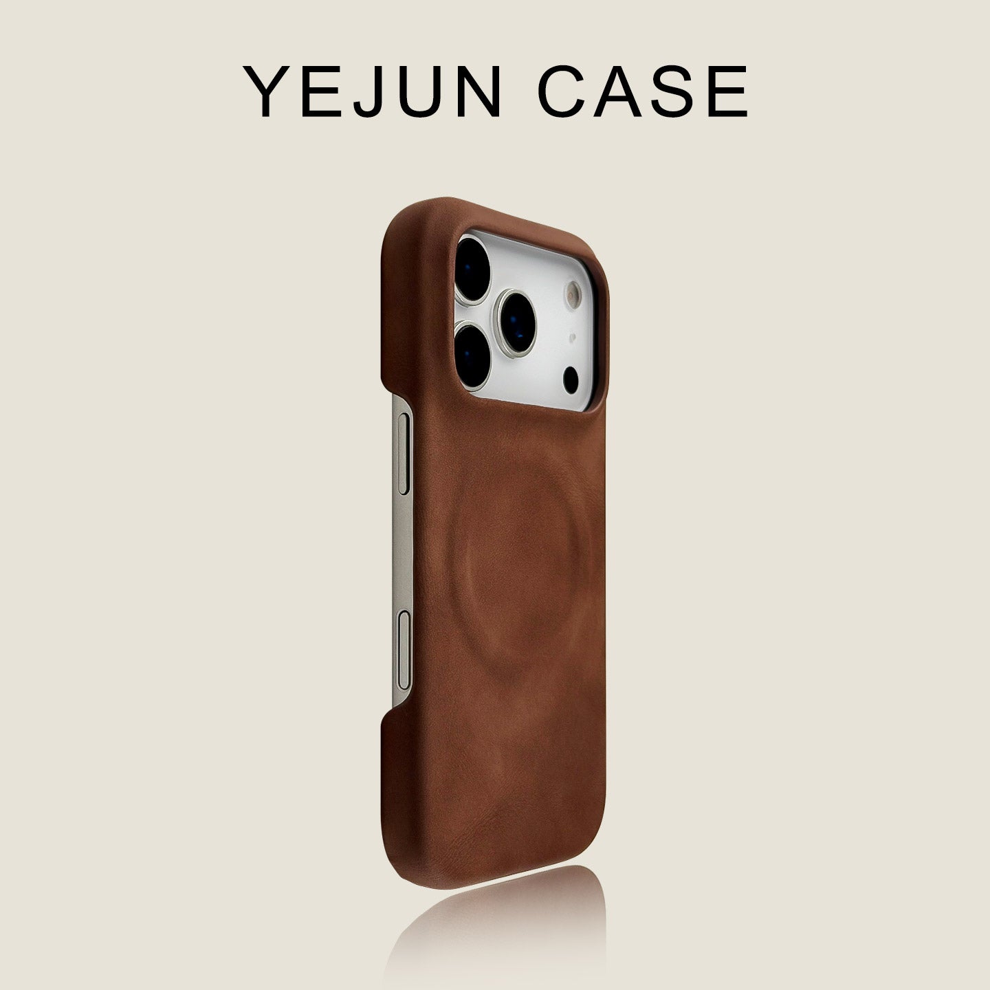 Yejun Apple 17 mobil telefon qutusu üçün uyğundur, sarı qoyun dərisi dəri maqnit emiş iphone17promax dəri hiss edən yarım paket hava yüksək səviyyəli sens 16pro qoruyucu örtük 15 isti yeni məhsul 14 biznes 13 sadə