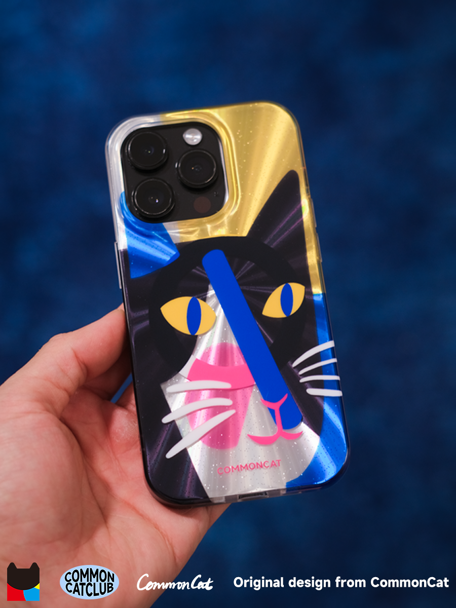 "Cat Delian" IMD İkiqat Qatlı MagSafe Maqnitli Parlaq CommonCat Designer Orijinal Cat Art iPhone 16 Pro Max Telefon Çantası - Niş və Şirin