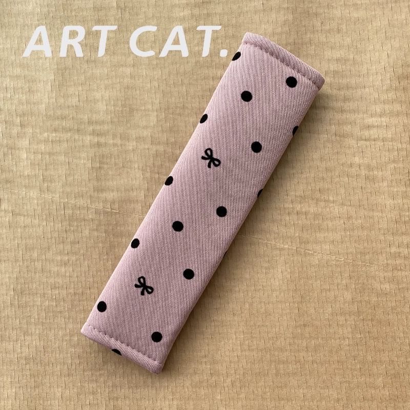 Art Cat Avtomobil Təhlükəsizlik Kəməri Çiyin Yastığı Qapağı Minimalist DIY Aşınmaya Qarşı Geyim Boğulmaya Qarşı Boyun Qoruyucu Qapaq Bütün İl Boyu Neytral