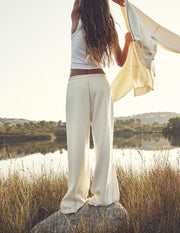 ZA Payız Yeni Fermuarlı Bomber Gödəkçə Sviter 3199802 Yüksək Belli Yun Şalvar 3199803