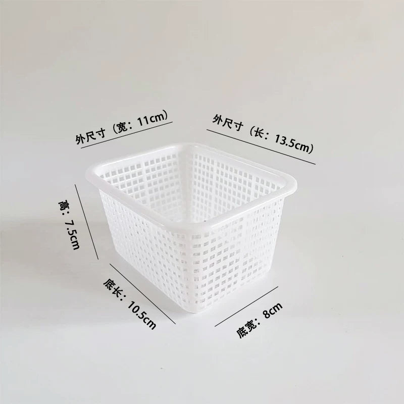 Kvadrat plastik səbət kiçik kvadrat ələk mətbəx yan yemək uşaq bağçası saxlama səbəti mətbəx meyvə və tərəvəz səbəti paylama səbəti