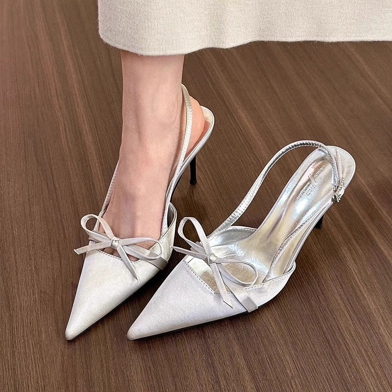 Hündürdaban qadın ayaqqabısı, nazik dabanlı sandal