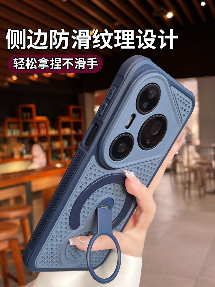 Huawei pura90promax cib telefonu qutusu, yeni soyuducu üzük tutacağı pura80 pətək nəfəs ala bilən soyuducu p70pro+ lens üçün hər şey daxil olan düşmə əleyhinə qoruyucu qutu ultra maqnit qabığı Hui üçün uyğundur