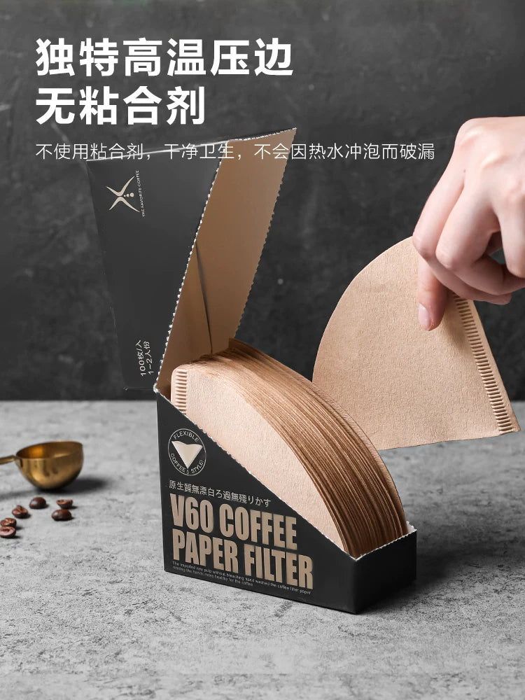 Kawashimaya qəhvə filtr kağızı qəhvə filtri fincanı əl ilə dəmlənmiş qəhvə qabları Moka qazan filtr kağızı v60 asılan qulaq filtri çantası